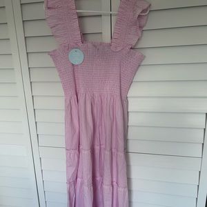 NWT Hill House Home The Louisa Nap Dress in Bubblegum Gingham
